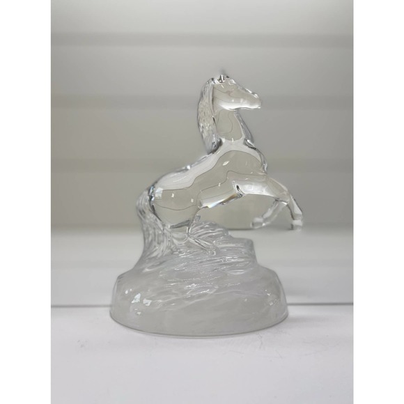 Vintage Horse Stallion Figurine Lead Crystal - Picture 2 of 3